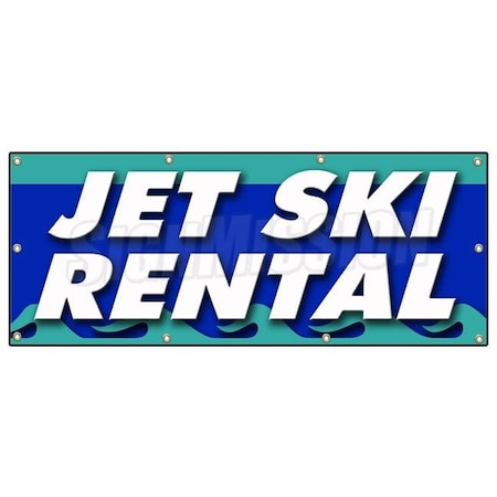 Signmission JET SKI RENTAL BANNER SIGN boat skiing wave runner kayak canoe rent B-96 Jet Ski Rental